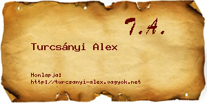 Turcsányi Alex névjegykártya